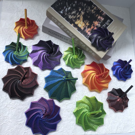 3d print the six side radish tower A spiral tower with a spiral tower with creative solution to toy visual fault toy